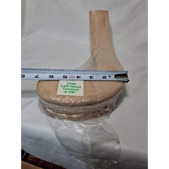 Babcock Stair Handrail 4-7/8” Fitting LEFT -Hand Turnout Wood Oak Unfinished - Picture 8 of 10